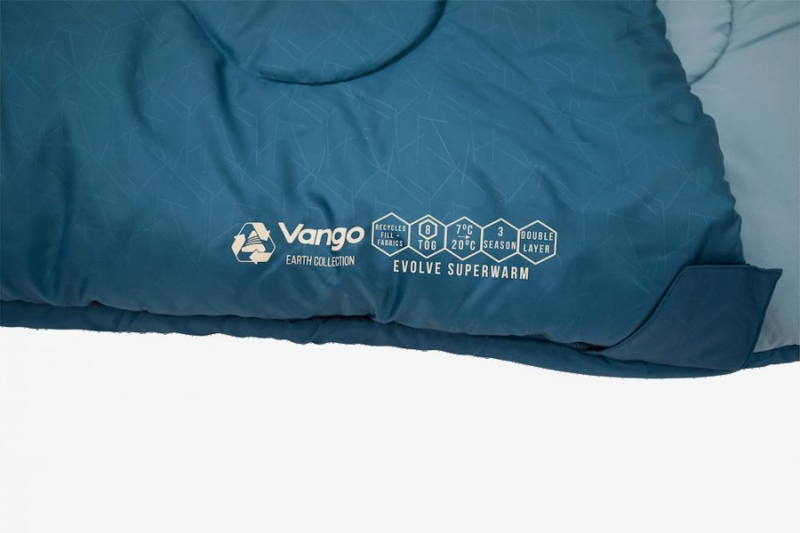 Vango Evolve Superwarm Single Sleeping Bag in Moroccan Blue-4